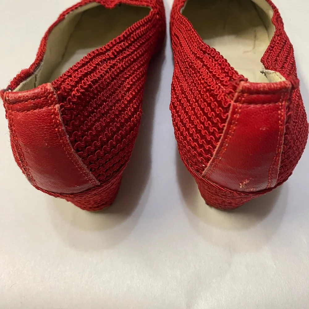 Sesto Meucci Women's Woven Wedge Heels Size 9 Slip On Shoes Classic Feminine